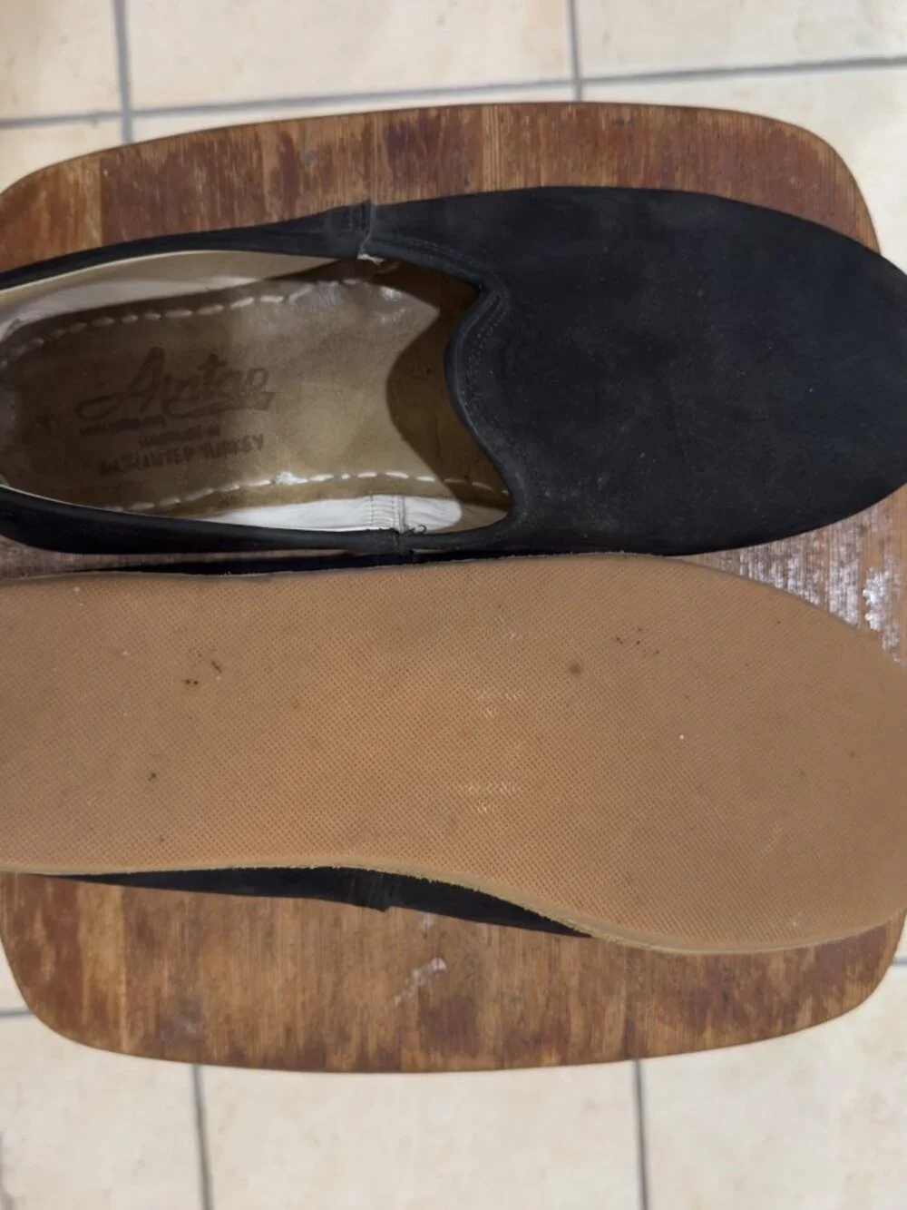 Men's Black Nubuck Turkish Slip Ons
